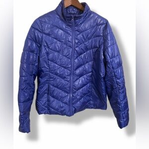 Live Love Dream Blue Quilted Puffer Jacket Women’s Large